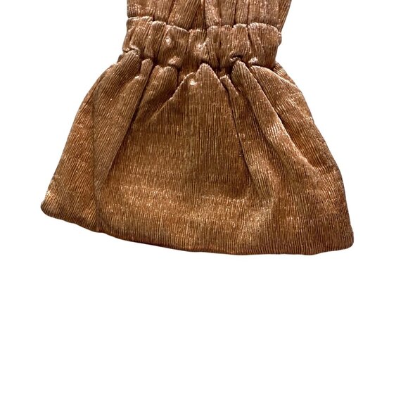 La Regale Metallic Pleated Handbag With Chain Strap - Picture 2 of 6